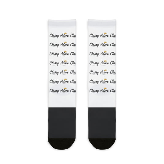 Classy Adore I Am Unapologically Different Crown Crew Socks — Sublimation Graphic Socks