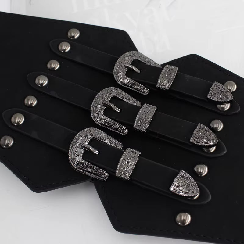Western Corset Belt for Women Elastic Waist Belts for Dresses Costume Cinch Belts