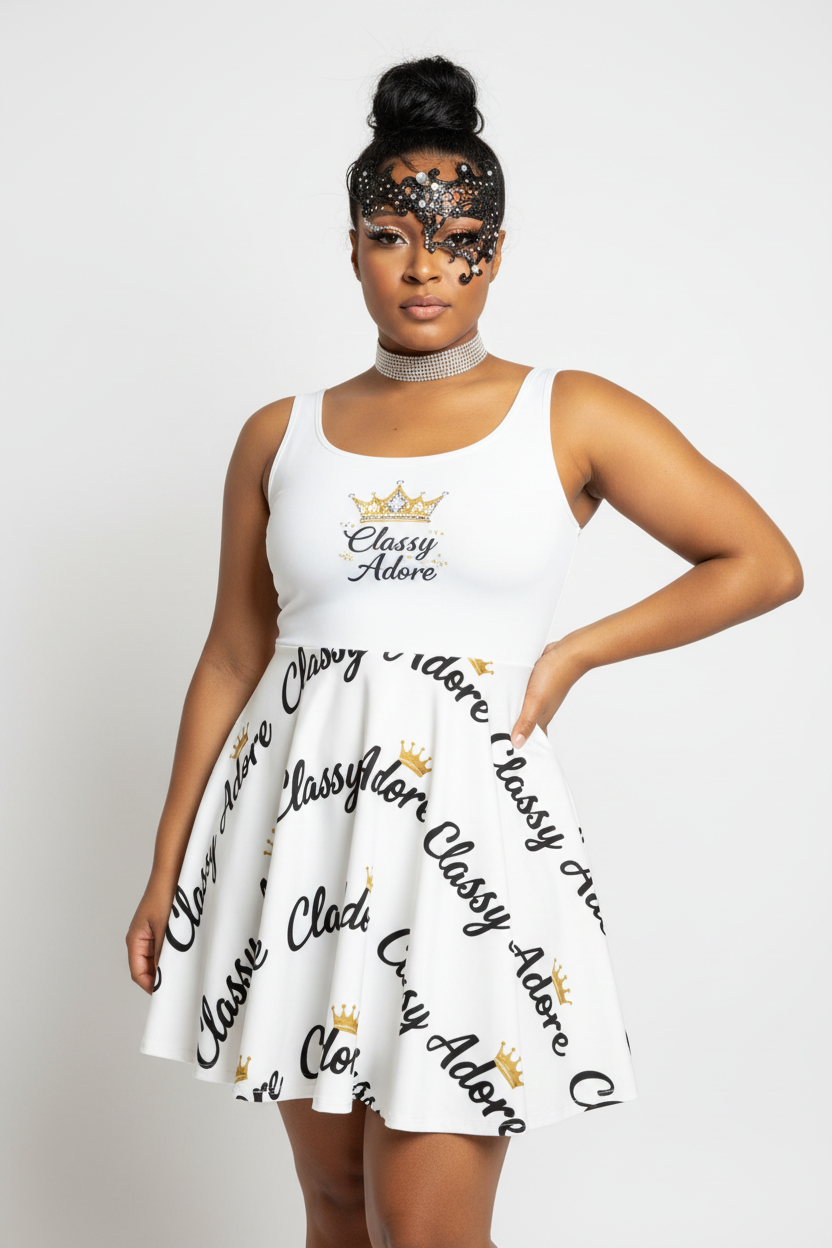 Classy Adore “Beauty & Brains” Signature Skater Dress