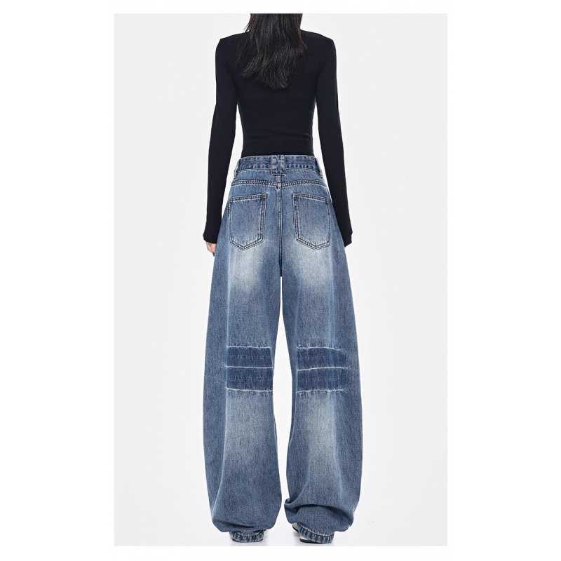 Classy Adore Retro Wide-Leg Jeans - High-Waist Loose Fit Denim