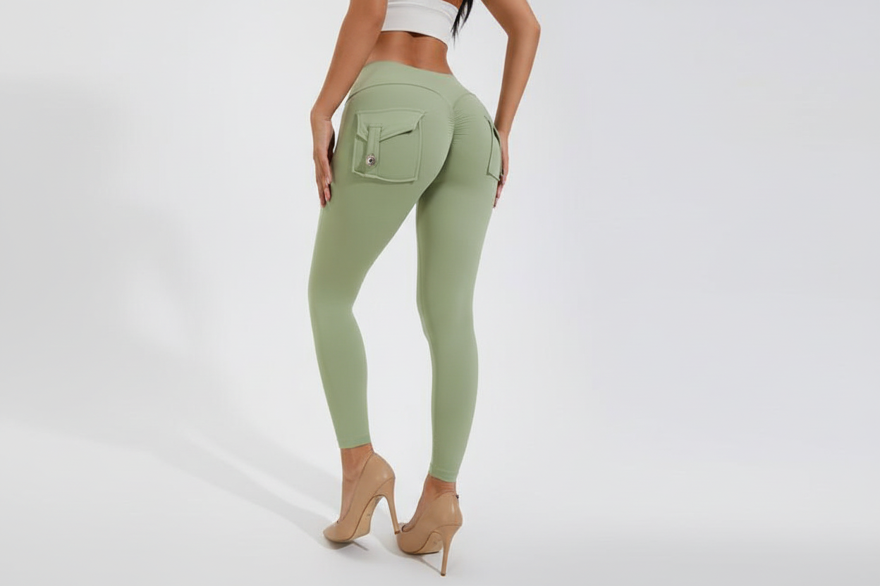Classy Adore Peach Hip Leggings - High Waist