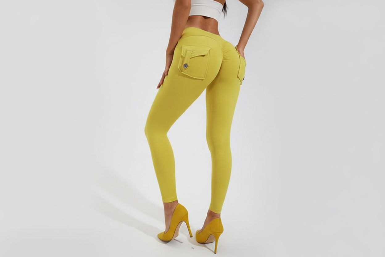 Classy Adore Peach Hip Leggings - High Waist