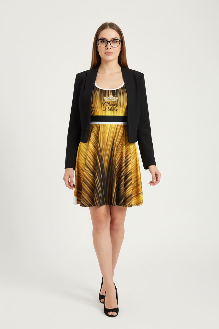Classy Adore “Sun Goddess” Skater Dress