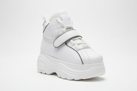 Women'S Goth Punk High/Low Top Platform Chunky Sneakers Lace up Wedgel Heel Dad Shoes