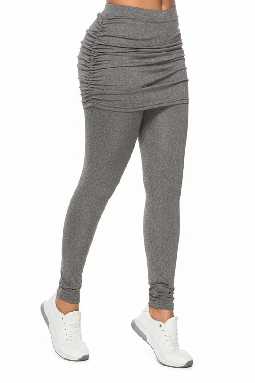 Classy Adore Pleated Skirt Overlay Leggings - 2-in-1 Style