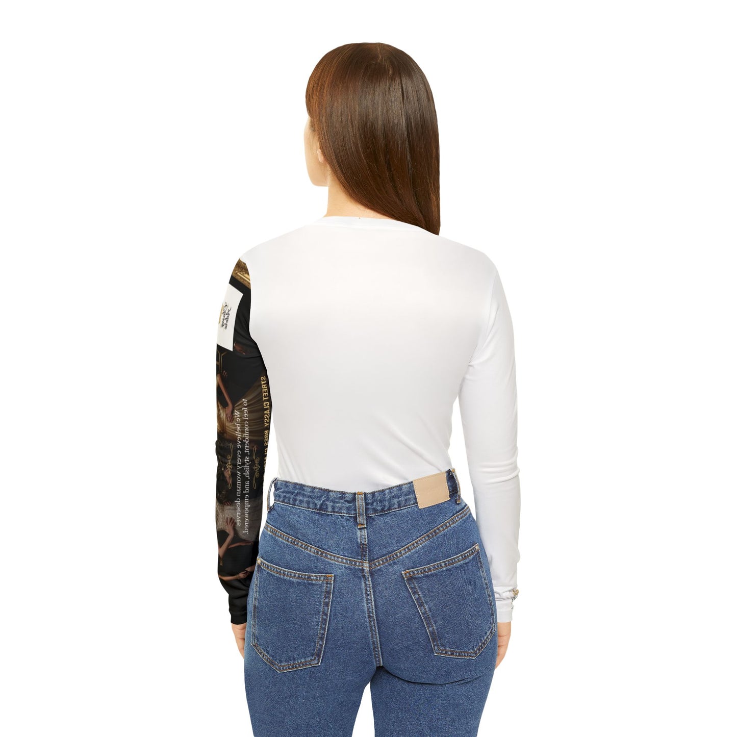 Classy Adore One Sleeve Banner Graphic Shirt