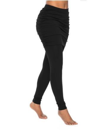 Classy Adore Pleated Skirt Overlay Leggings - 2-in-1 Style