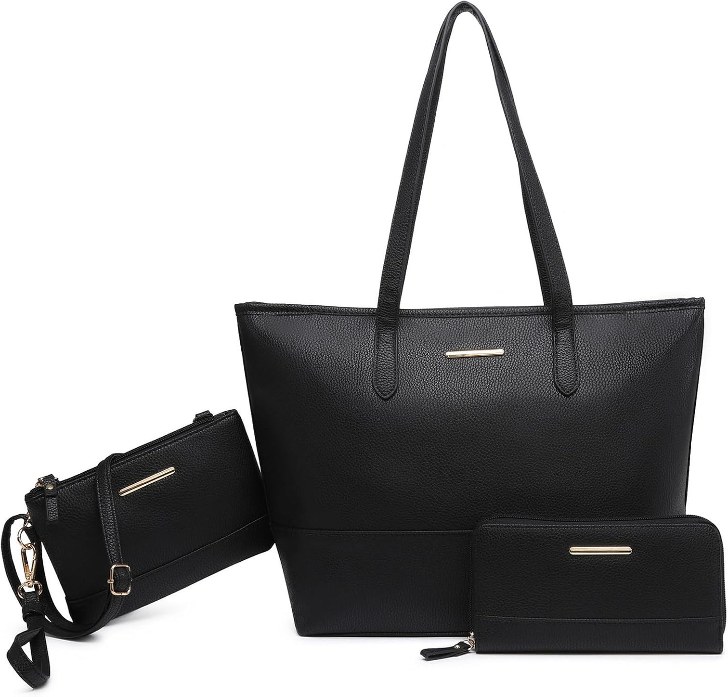 Fashion Handbags and Purses for Women Large Work Tote Bag Top Handle Satchel Shoulder Bag 3Pcs Hobo Purse Set