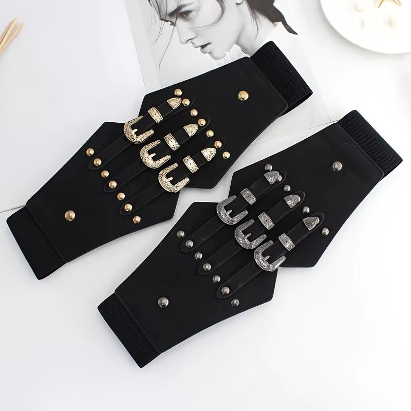 Western Corset Belt for Women Elastic Waist Belts for Dresses Costume Cinch Belts
