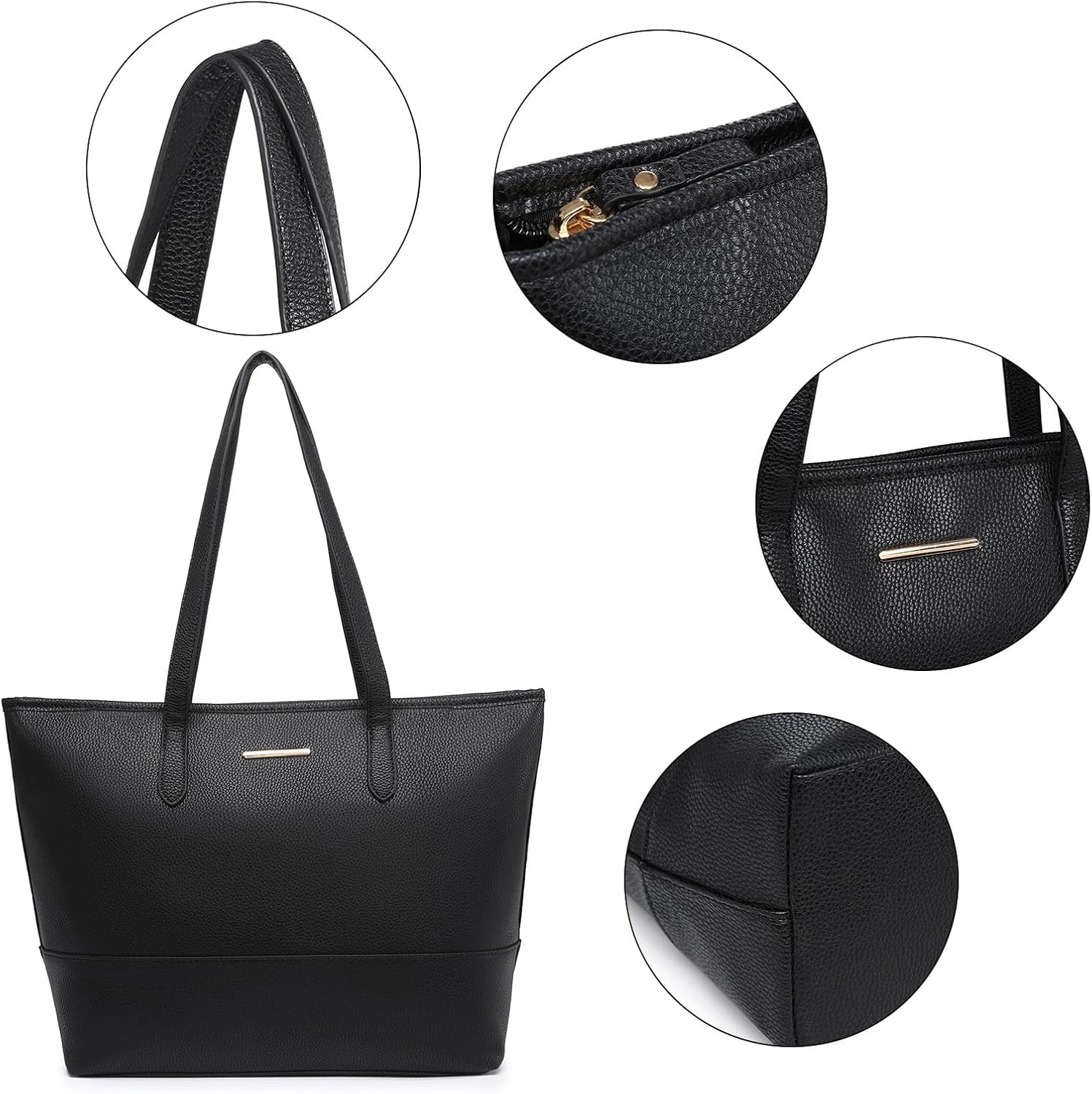 Fashion Handbags and Purses for Women Large Work Tote Bag Top Handle Satchel Shoulder Bag 3Pcs Hobo Purse Set