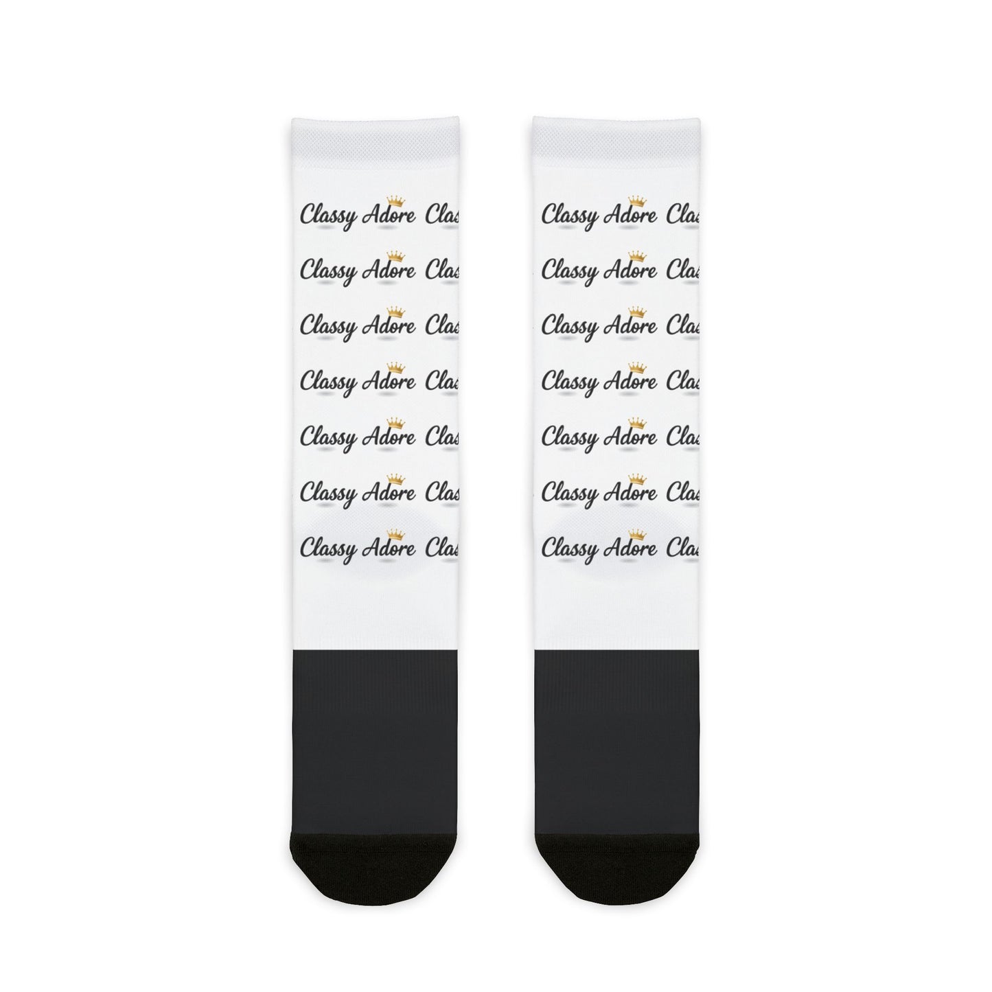 Classy Adore I Am Unapologically Different Crown Crew Socks — Sublimation Graphic Socks