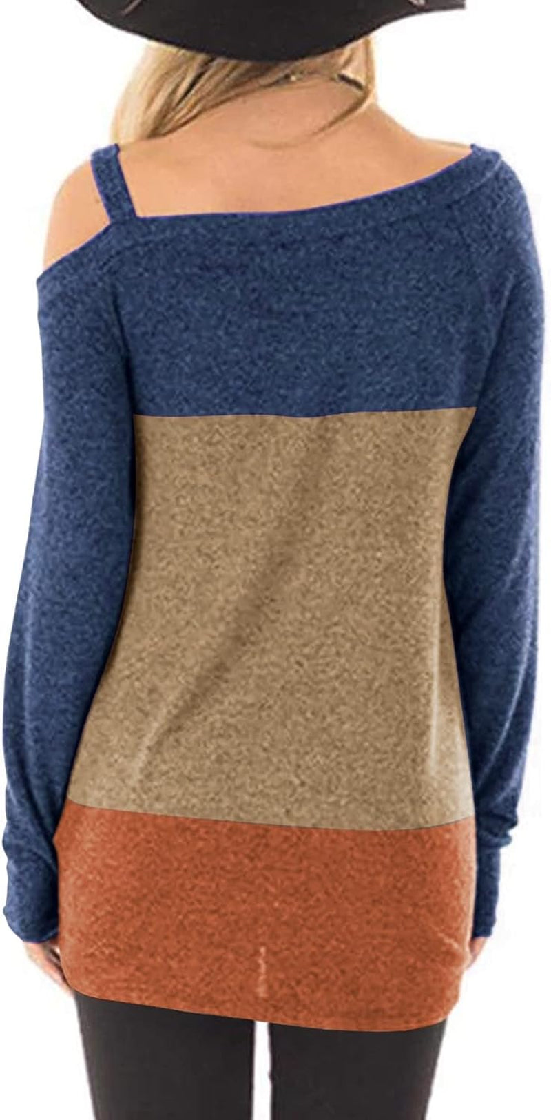 Women'S Cold Shoulder Tops: Long Sleeve Casual Shirts Twist Knot Top Tunic Blouse Tshirt S-2XL