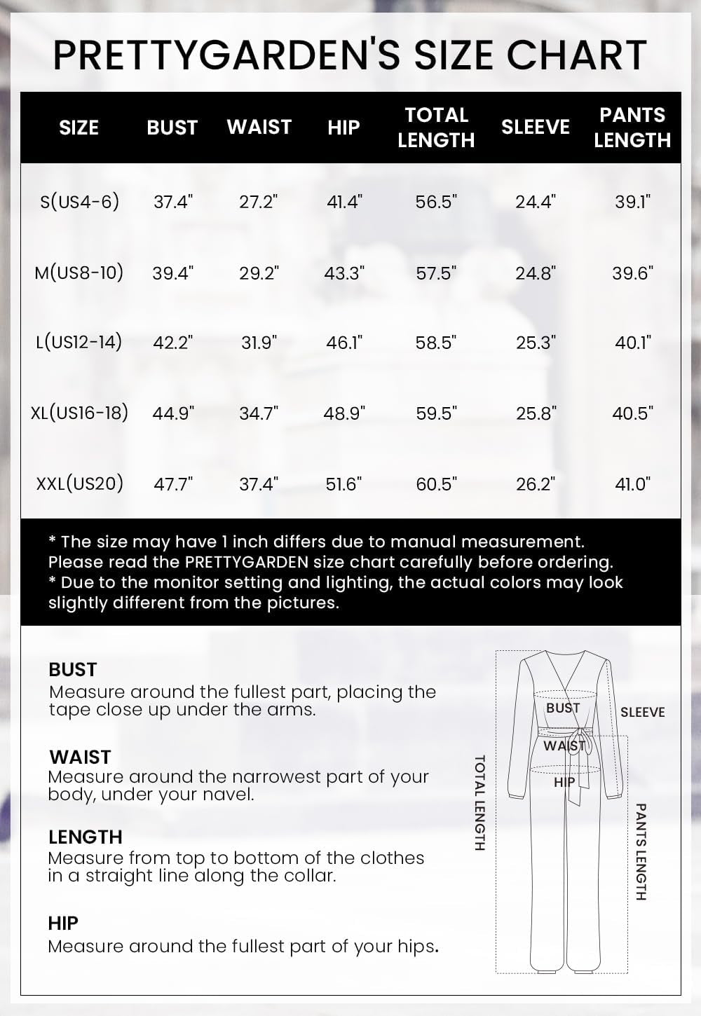 Women'S Fall Jumpsuits Dressy Casual Pants Romper Spring Long Sleeve V Neck Belt Pockets One Piece Outfits