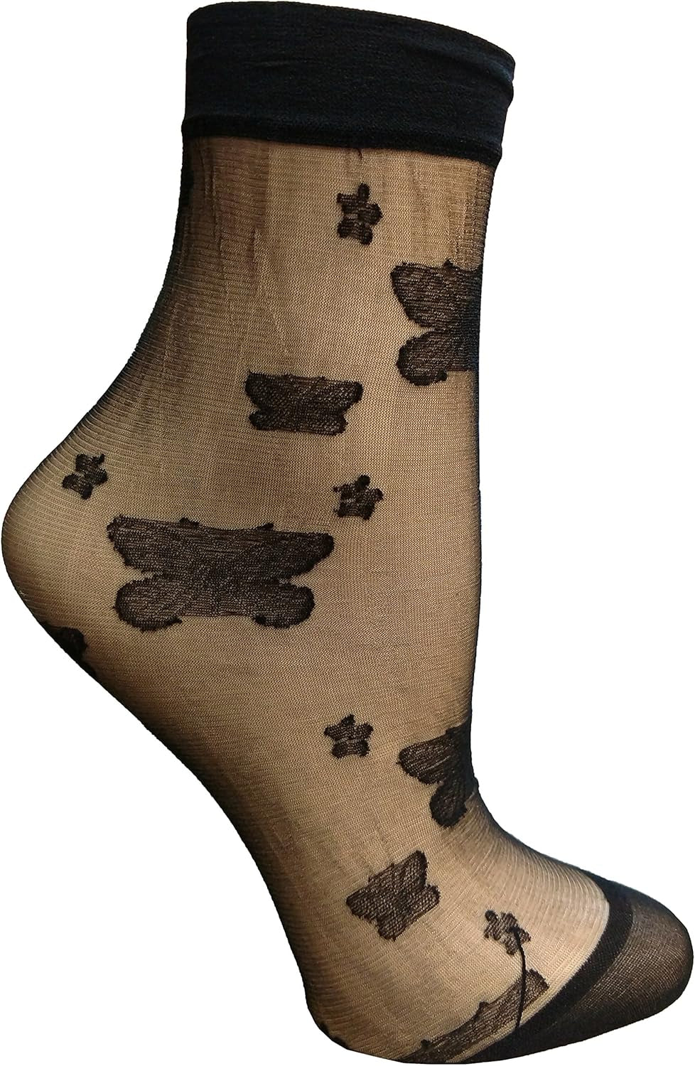 4 Pairs of Yacht&Smith Fishnet Ankle Socks, Mesh Patterned Anklet Sock