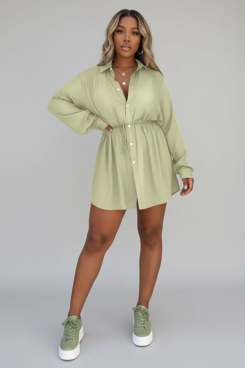 Classy Adore Boss Bae Dress Shirt Dress | Button-Up Shirt Dress Style