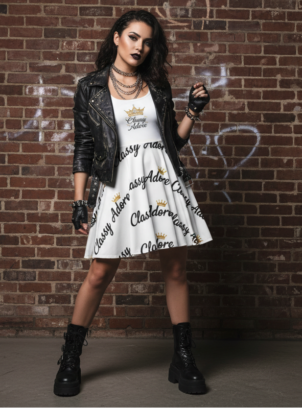 Classy Adore “Beauty & Brains” Signature Skater Dress