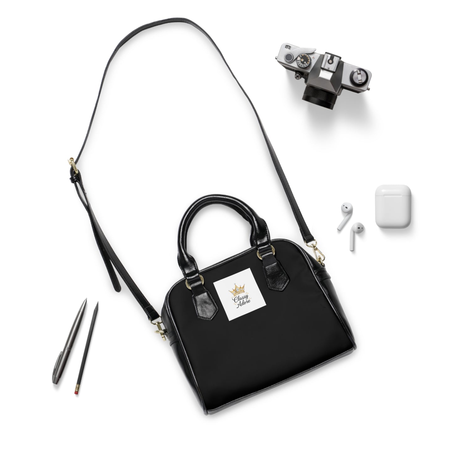 Classy Adore Minimalist Black Shoulder Bag