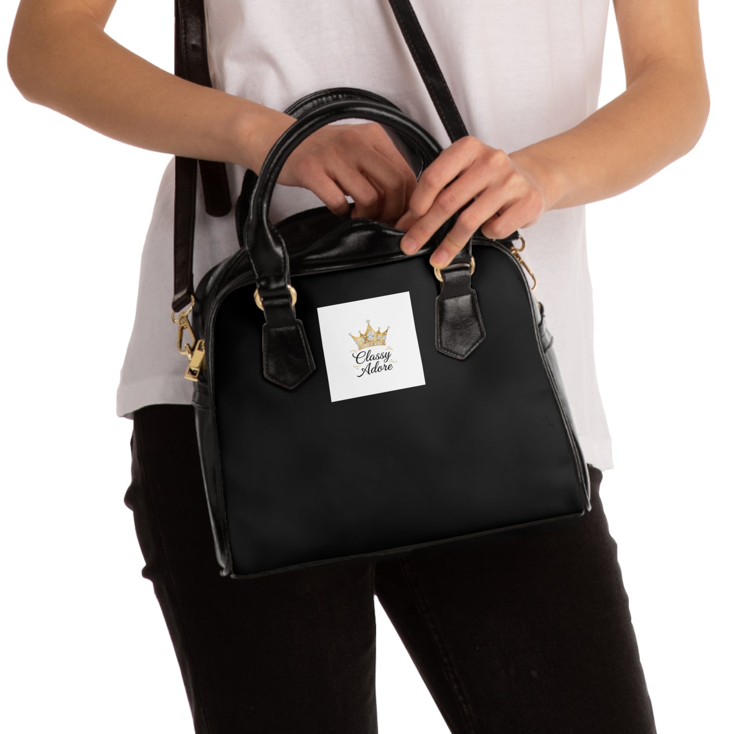 Classy Adore Minimalist Black Shoulder Bag