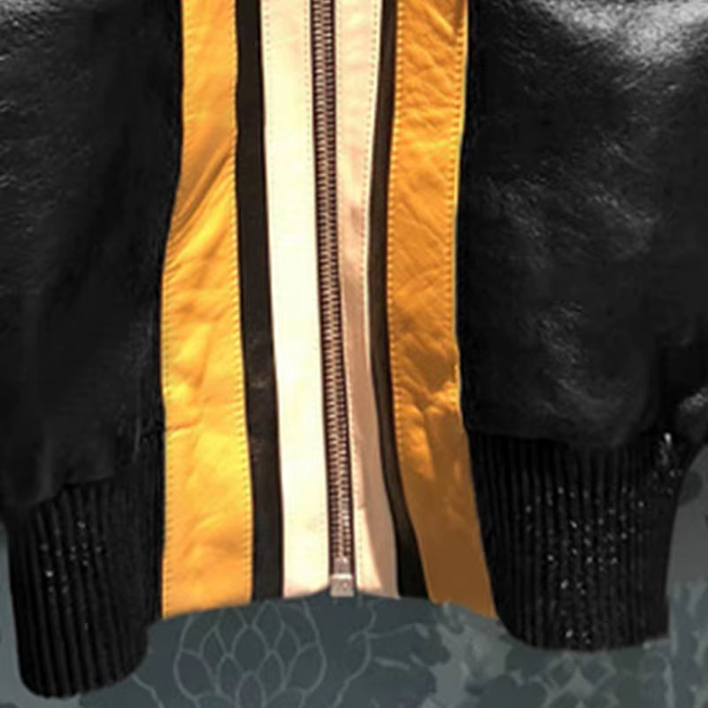 Spring Short Patchwork Faux Leather Jackets for Women Long Sleeve Zipper Crop Top Runway Designer Clothes Fashion