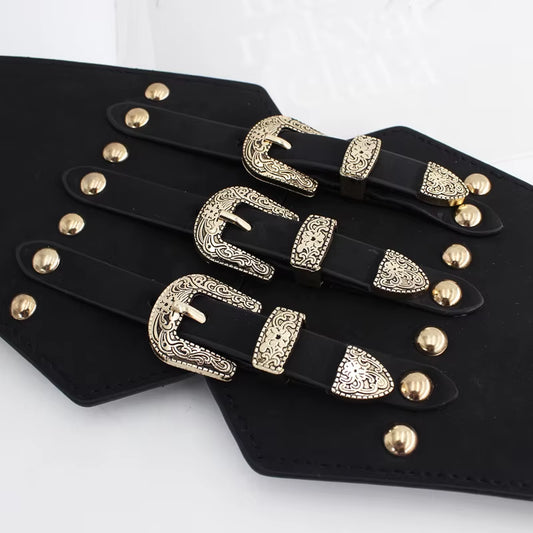 Western Corset Belt for Women Elastic Waist Belts for Dresses Costume Cinch Belts