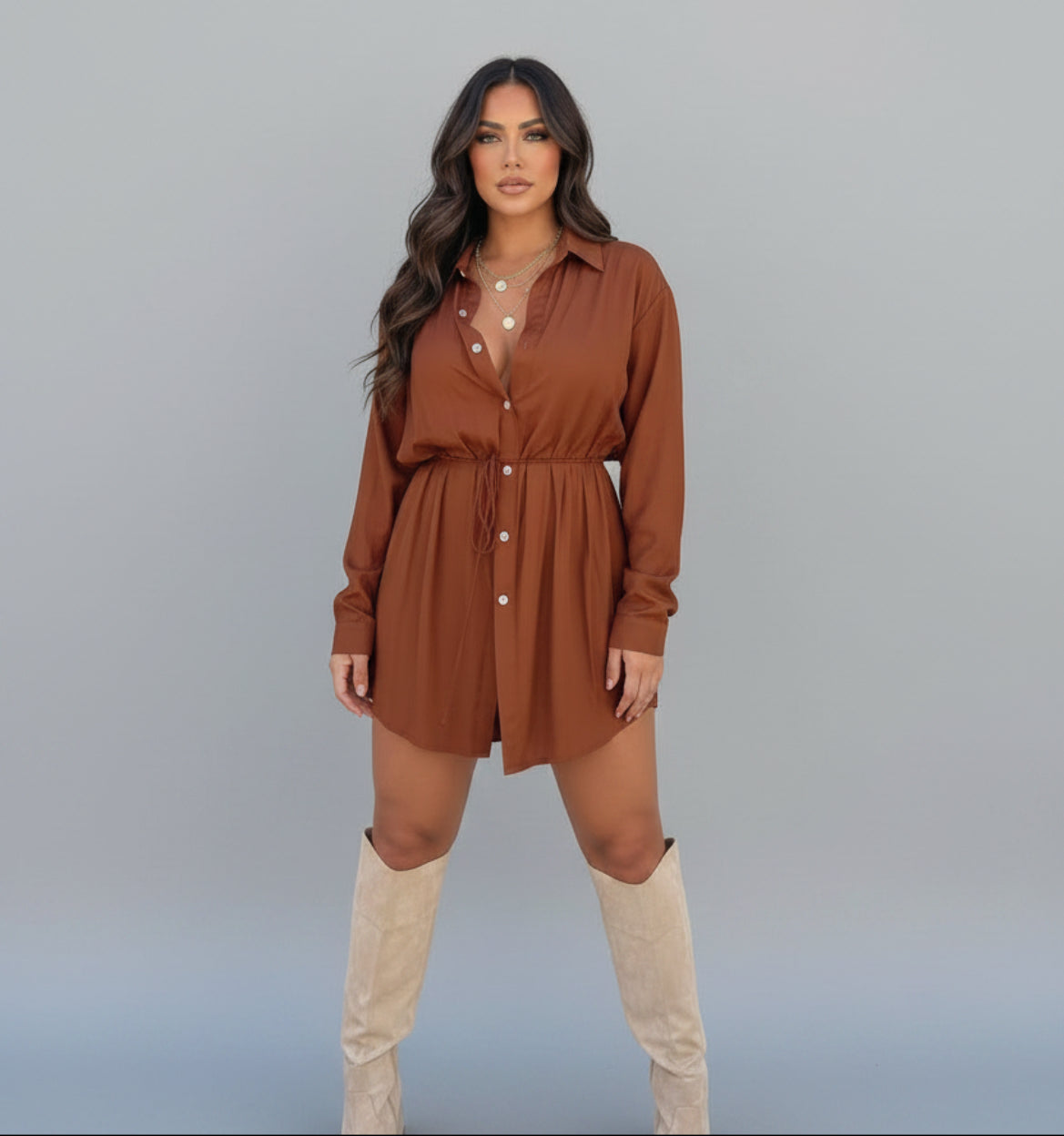 Classy Adore Boss Bae Dress Shirt Dress | Button-Up Shirt Dress Style