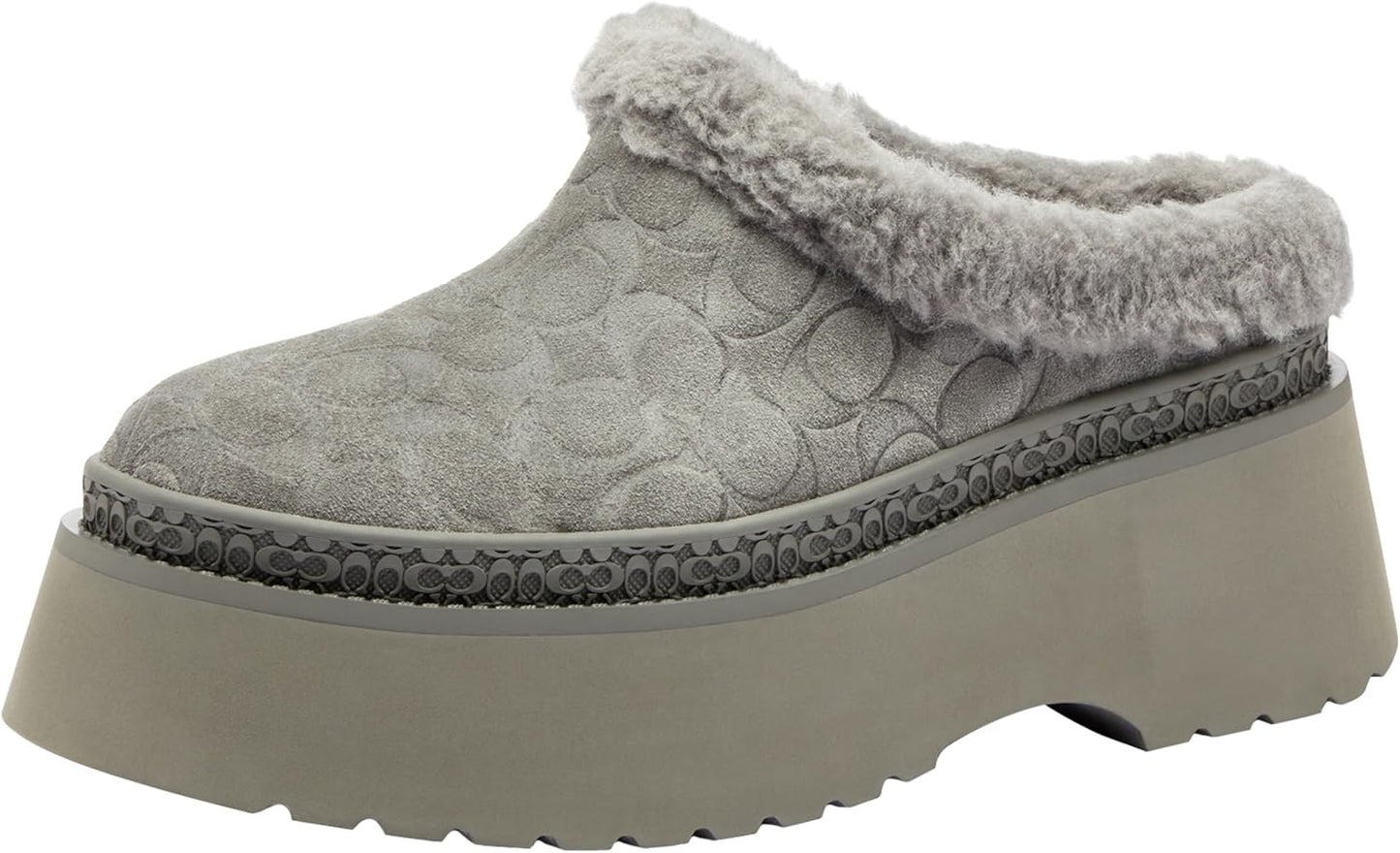 Coach Womens Cecelia Shearling Clog BLACK, BROWN, GRAY, PINK