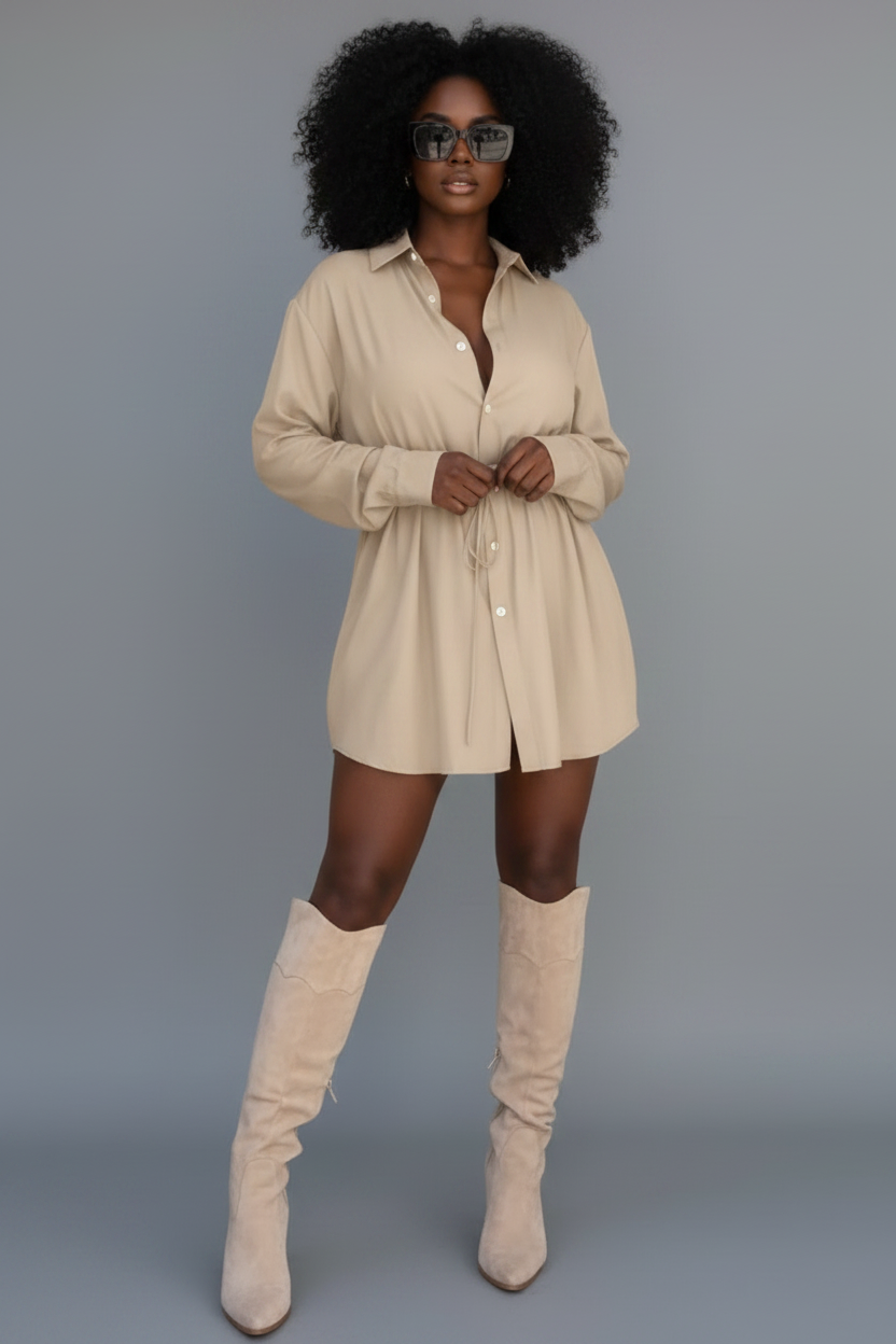 Classy Adore Boss Bae Dress Shirt Dress | Button-Up Shirt Dress Style