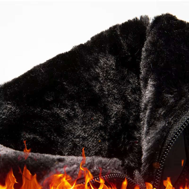 Waterproof Winter Boots for Women 2024 New Thick Plush Snow Boots Woman Platform Ankle Botas Rabbit Fur Warm Cotton Padded Shoes