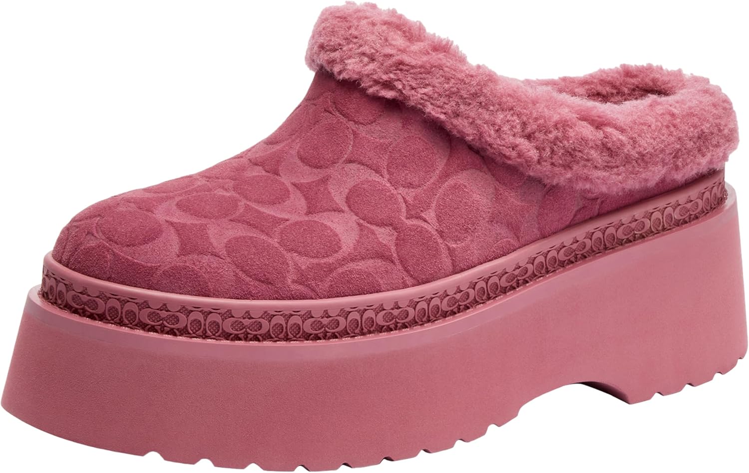 Coach Womens Cecelia Shearling Clog BLACK, BROWN, GRAY, PINK