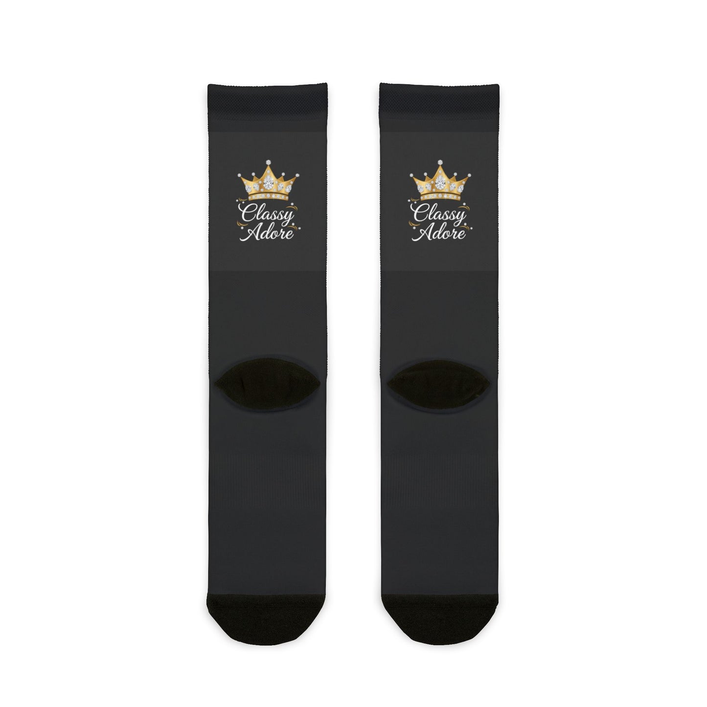 Classy Adore I Am Unapologically Different Crown Crew Socks — Sublimation Graphic Socks