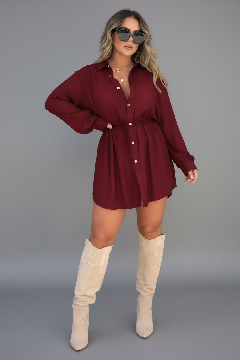 Classy Adore Boss Bae Dress Shirt Dress | Button-Up Shirt Dress Style