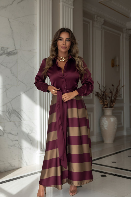 Elegant Grace Abaya Dress - Red