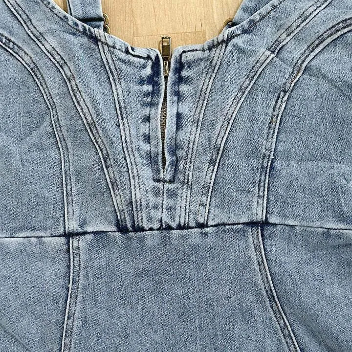 DenimMuse™ Y2K Bodycon Tank Dress – Bold, Sexy, and Effortlessly Cool