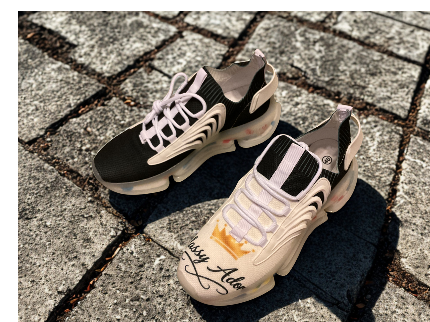 Classy Adore 1st Edition Signature I’m Different Sneakers- Sassy Black