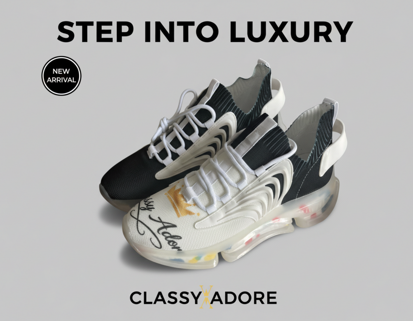 Classy Adore 1st Edition Signature I’m Different Sneakers- Sassy Black