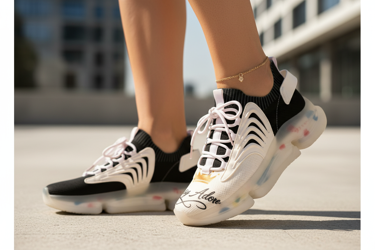 Classy Adore 1st Edition Signature I’m Different Sneakers- Sassy Black
