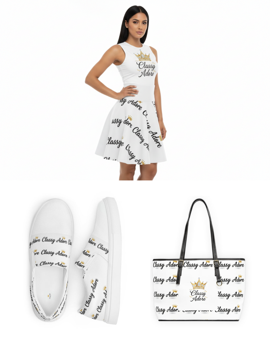 Classy Adore “Beauty & Brains” Signature Skater Dress