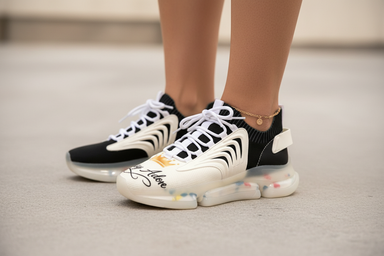 Classy Adore 1st Edition Signature I’m Different Sneakers- Sassy Black