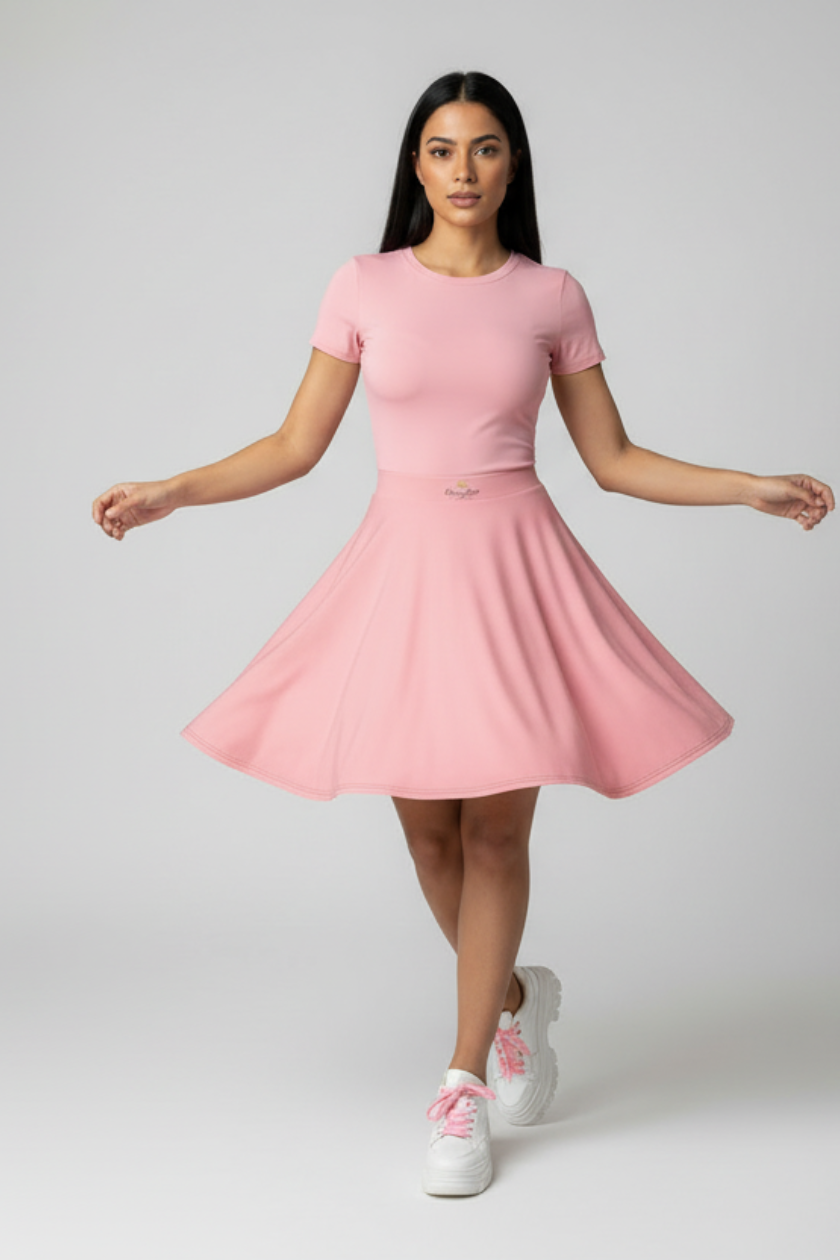 Classy Adore “Blushing on Me” Skater Skirt