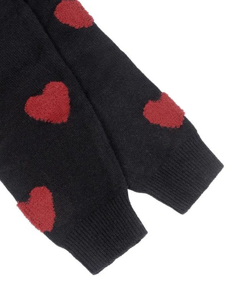 Printed Heart Knitted Sweater