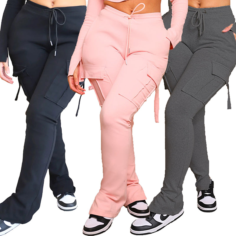 Classy Adore Street Boss Cargo Pants — High Waist Wide Leg
