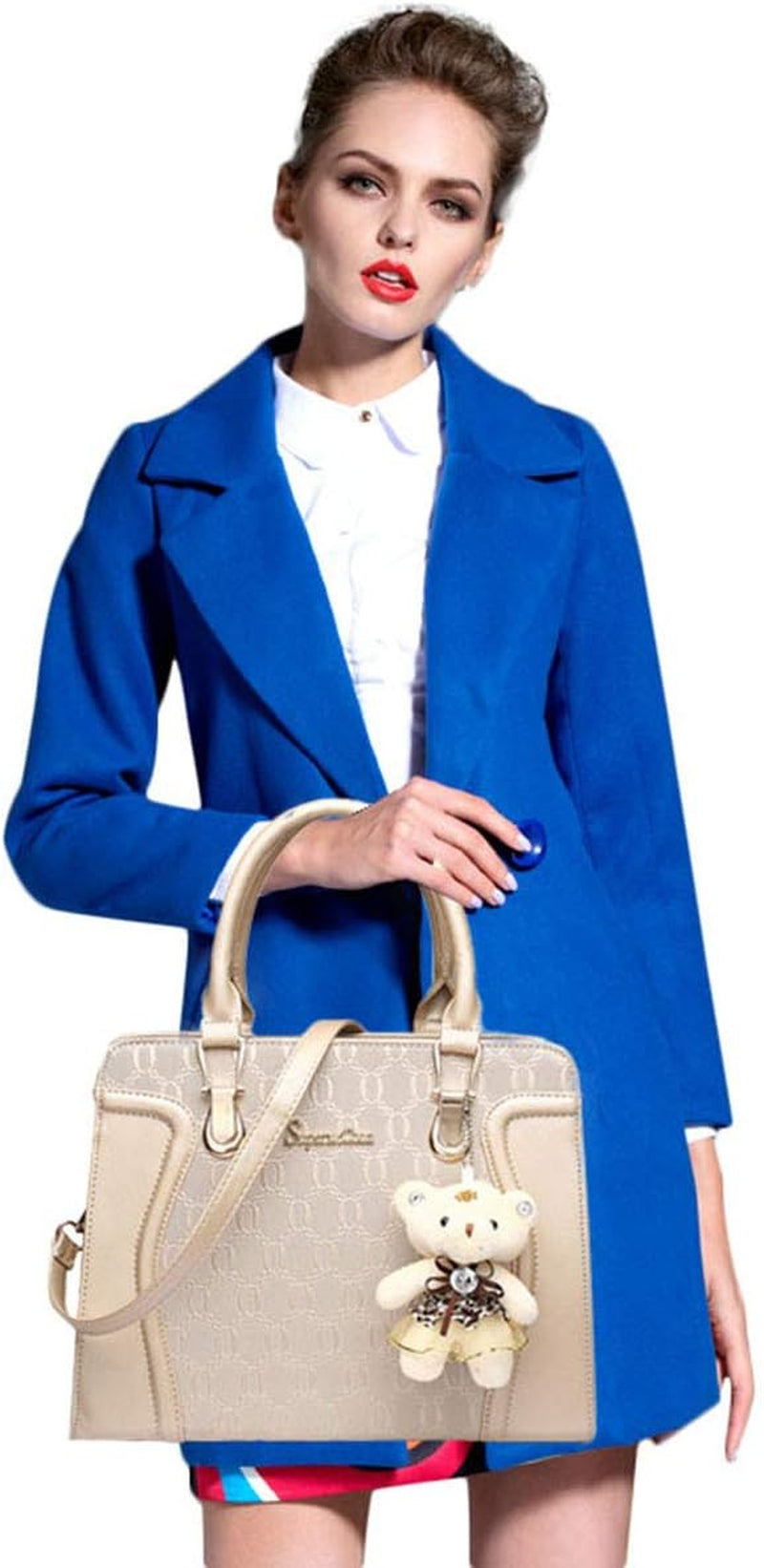 Women'S Fashion Handbags Tote Bags Shoulder Bag Top Handle Satchel Purse Set 4Pcs