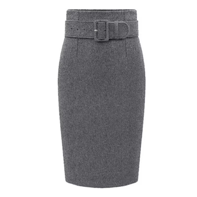 Women Autumn Fashion Style Knee Length Skirt 2025 Ladies Front Sashes Girl Pencil Skirts Femme Female Black Jupe Goth Skirts