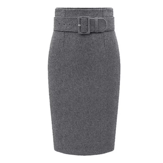 Women Autumn Fashion Style Knee Length Skirt 2025 Ladies Front Sashes Girl Pencil Skirts Femme Female Black Jupe Goth Skirts