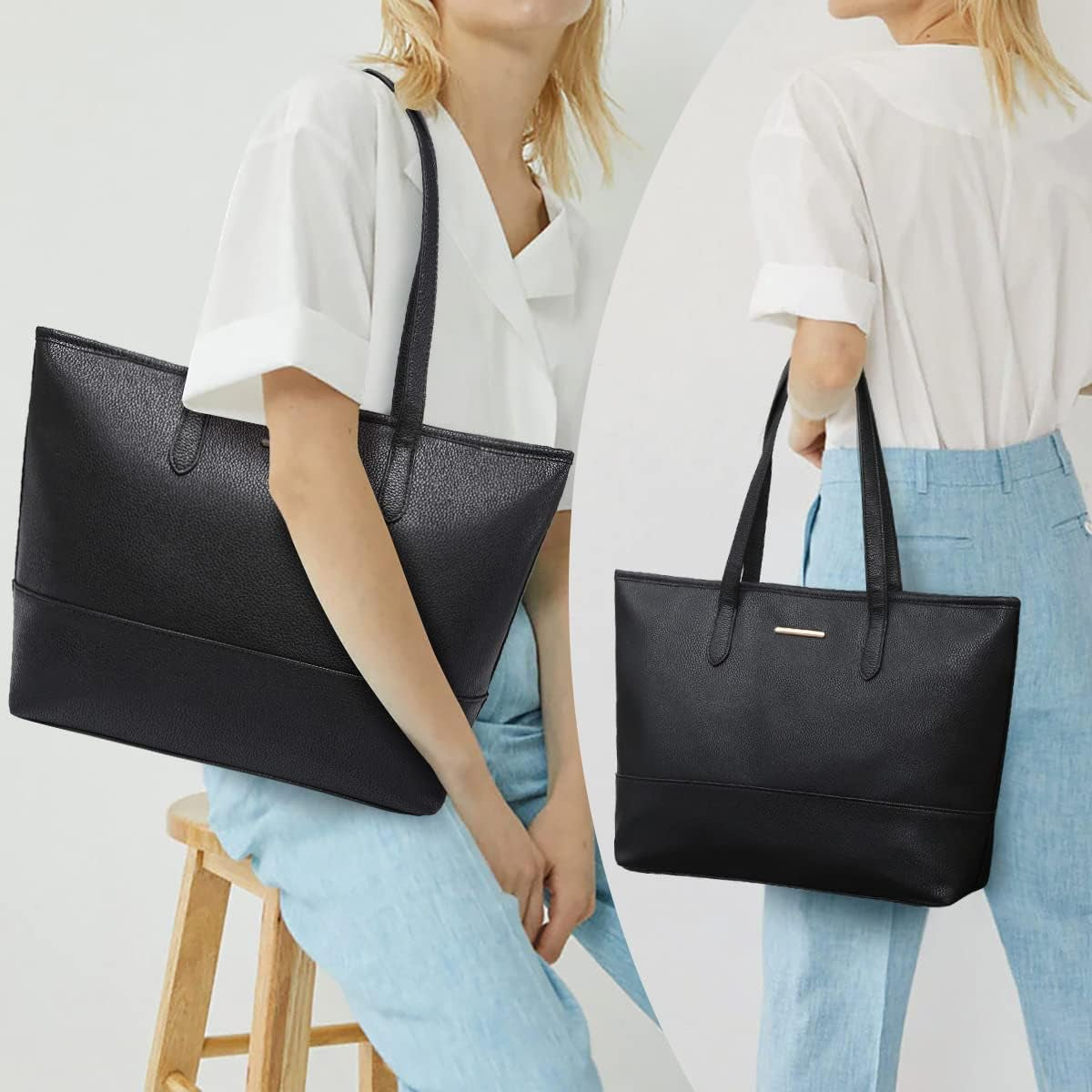 Fashion Handbags and Purses for Women Large Work Tote Bag Top Handle Satchel Shoulder Bag 3Pcs Hobo Purse Set