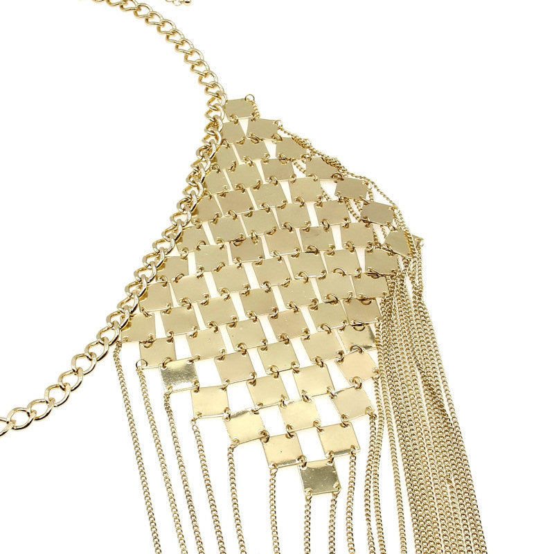 Festival Metal Chain Medieval Inspired Shoulder Pads