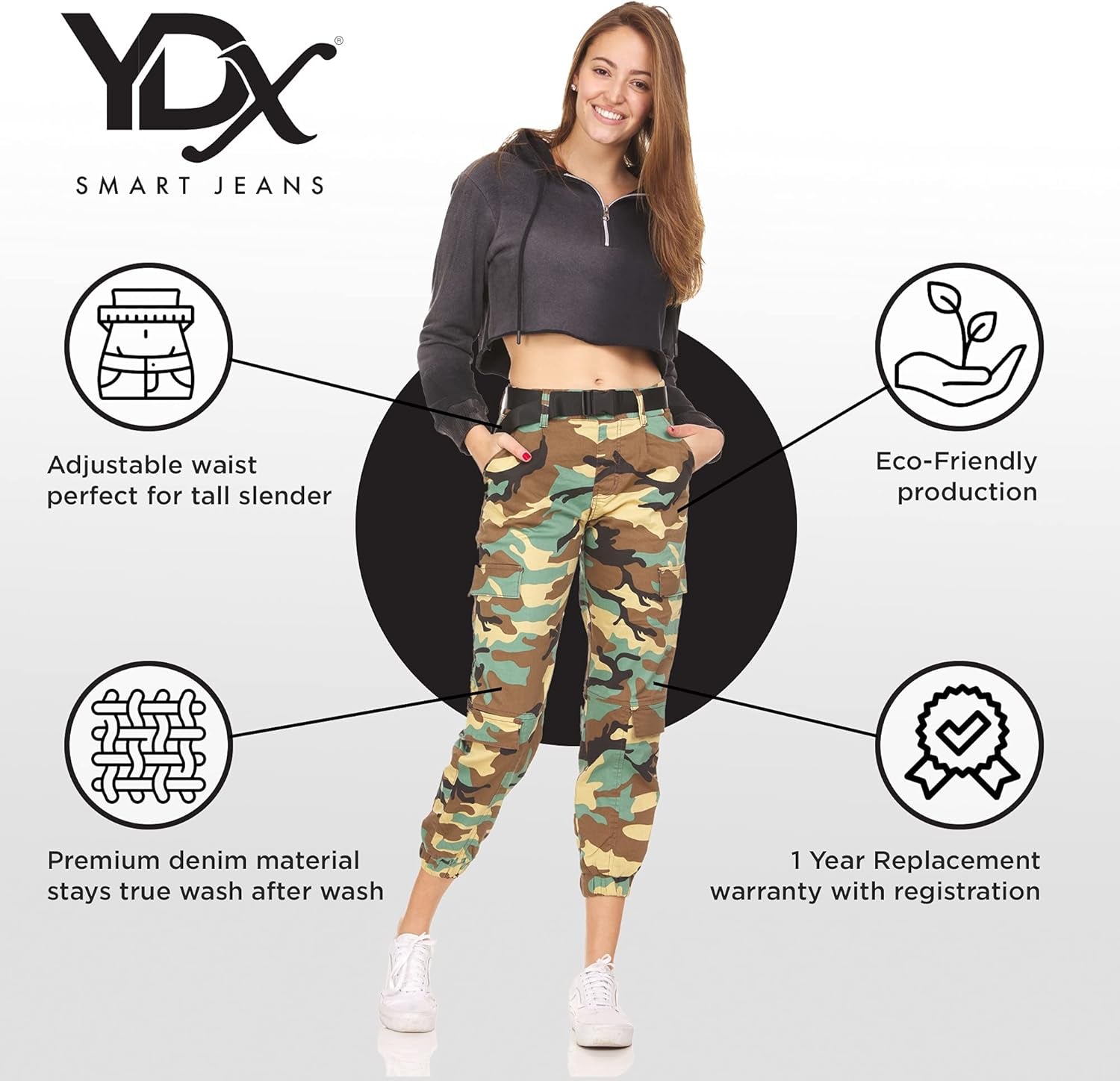 Women'S Twill Stretchy Jogger Pants