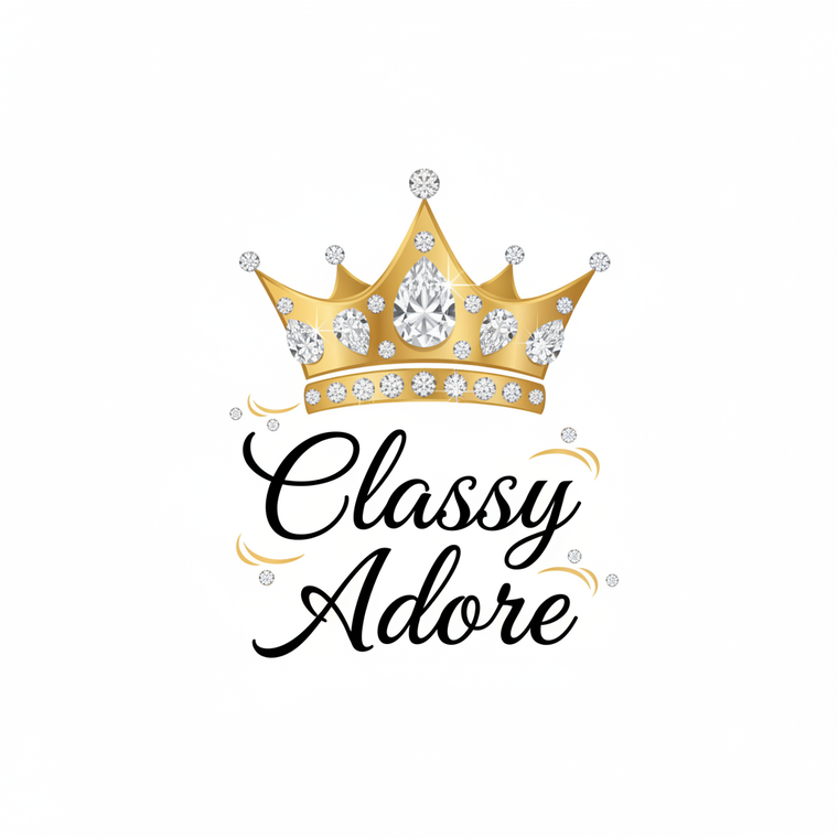 Gold Crown White Jewels + Classy Adore